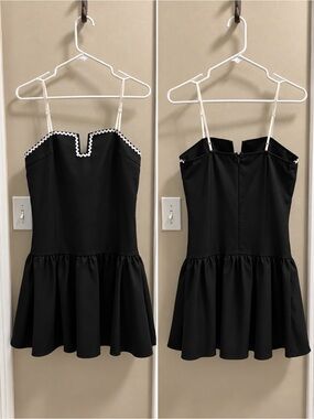Simple Black and White Mini Dress